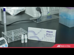 Throat Swab Strep ชุดทดสอบอย่างรวดเร็วเทปคาสเซ็ตพลาสติกแบบใช้แล้วทิ้งขั้นตอนเดียว